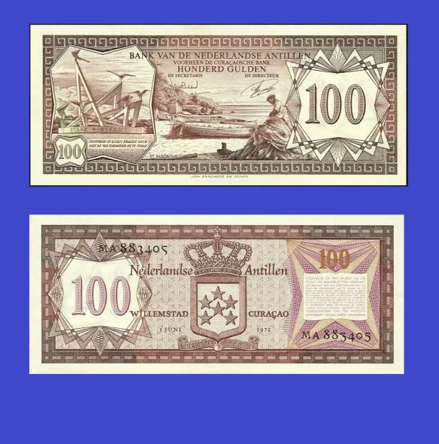 Netherlands antilles 100  gulden 1972  /- Copy