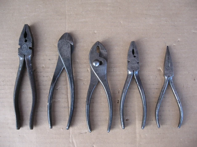 Vintage Kraeuter Hand Tools- Lineman Pliers-Sidecutters-Needle Nose- Reg. Pliers
