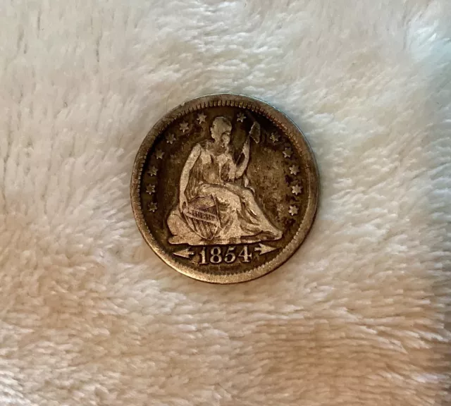 1854 Seated Liberty Quarter with Arrows
