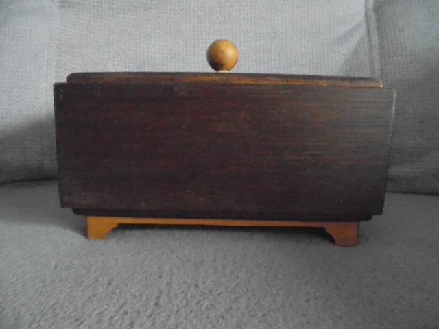 Holzkiste Vintage Nähkistchen Aufbewahrung Deckelkiste aus Holz