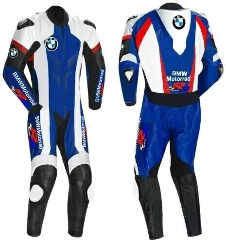 BMW Herren Biker-Reit-Rennanzug, Rindslederjacke, Motorradanzug