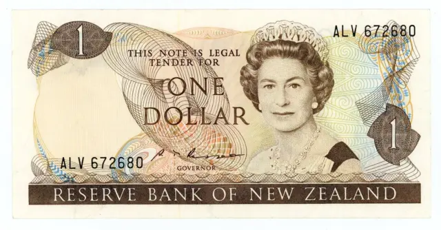 New Zealand ... P-169b ...  1 Dollar ... ND (1985) ... Choice *VF-XF*😉