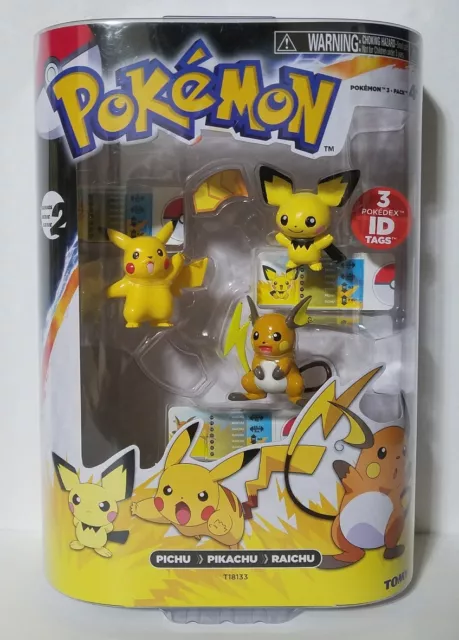 Pokemon Evolution Multi-Pack Pichu Pikachu Raichu Figures NEW IN BOX