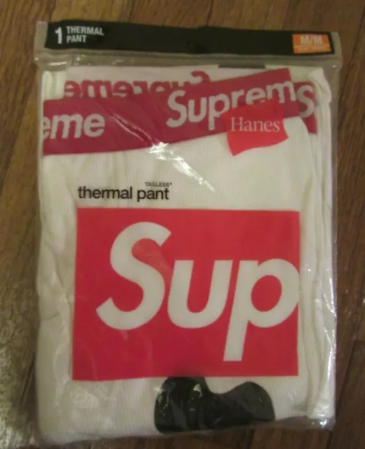 SUPREME HANES BONES Thermal Pant (1 Pack) Size Medium Natural FW21