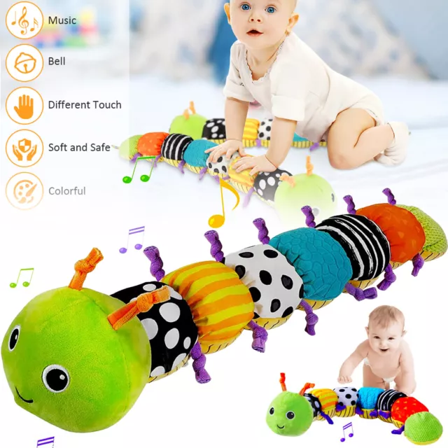 Baby Musical Raupe Kuscheltier,Plüschtier Spielzeug mit Lineal,Musical Spielzeug