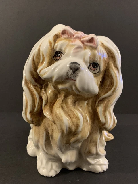 Made In Italy Ceramic Porcelain Dog Maltese? Shih Tzu? Havanese? Lhaso Apso?