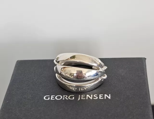 Georg Jensen Melon Ring #427 Designed by Regitze Overgaard Sz O / 55 Rare Piece