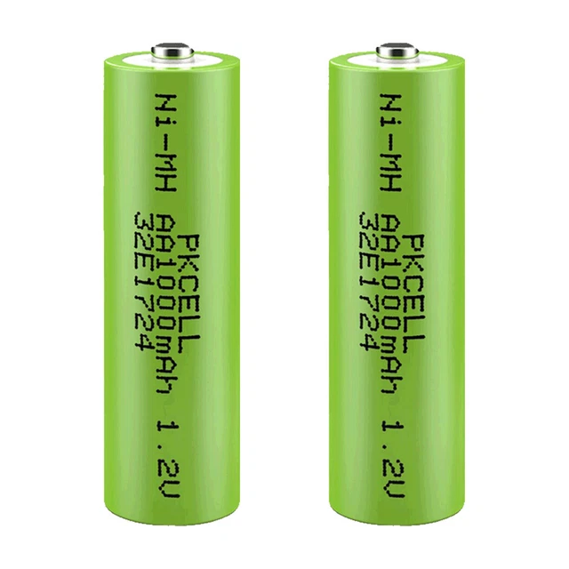 2X 1.2v AA 1000mAh Rechargeable Battery Ni-MH Button Top for LED Fairy Lights