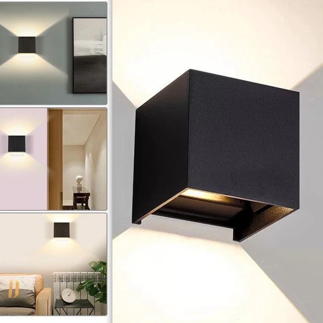 LED Wandleuchte Modern Wandlampe Effektleuchte IP65 Dechkenlampe Square Außen
