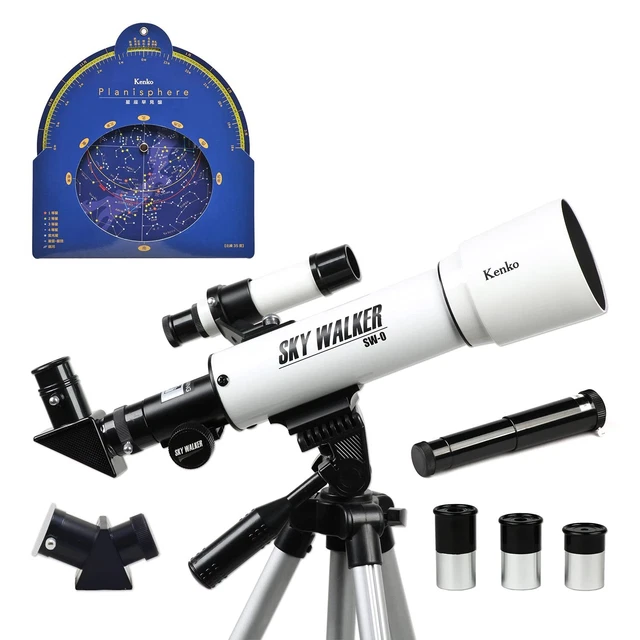 Telescopio Astronómico Kenko SKY WALKER SW-0 Tipo Refractivo 50mm Blanco Japón