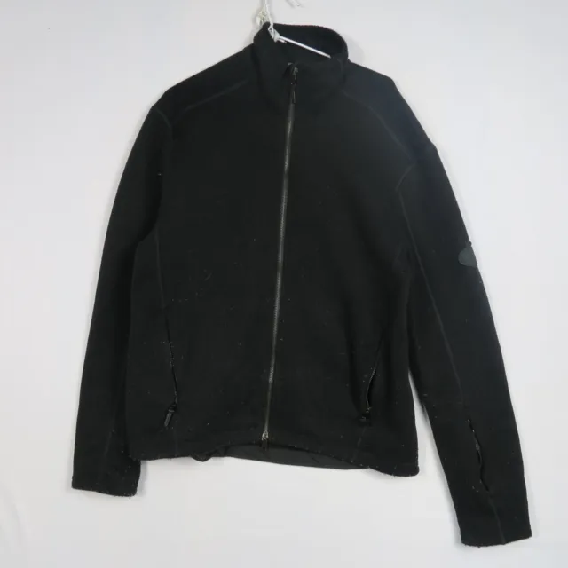 Polo Ralph Lauren Mens Fleece Jacket Size M Medium Black Zip Up Long Sleeve