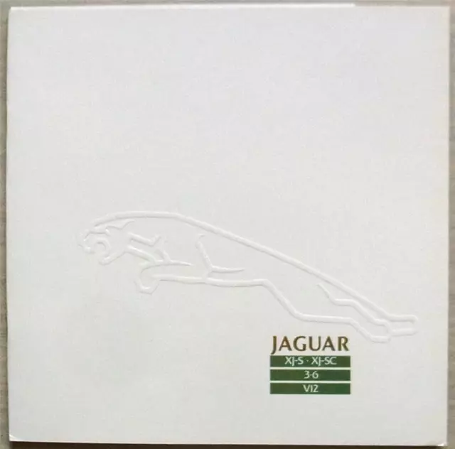 JAGUAR XJS & XJSC 3.6 & V12 LF Car Sales Brochure For 1988