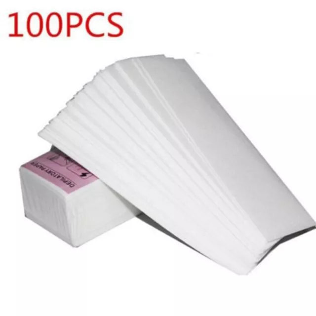 Gentle and Effective Nonwoven Waxing Paper Strips Pack of 100 for Smooth Skin