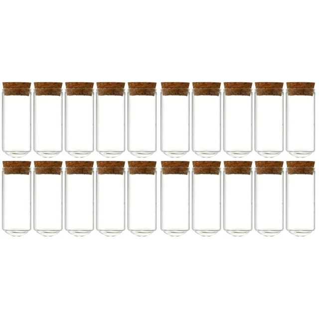 20 ud. botellas pequeñas de vidrio de corcho multifunción deseos botellas delicadas