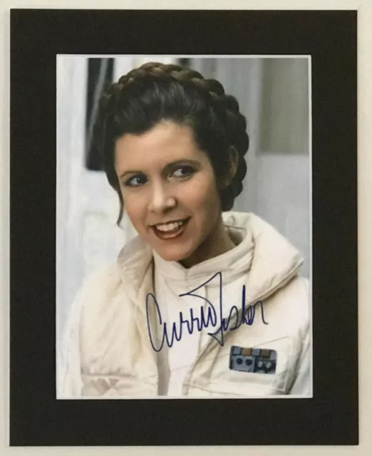 Carrie Fisher as Princess Leia STAR WARS Repro Signed Print*