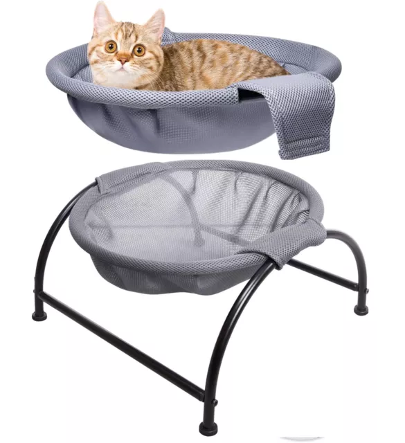 Pet Hammock Bed Free-Standing Washable Sleeping Cat Bed Supplies Elevated Bed
