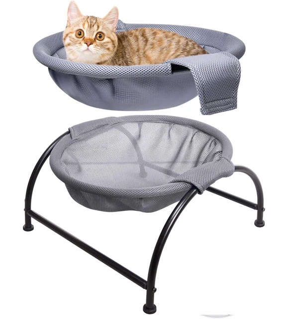 Pet Hammock Bed Free-Standing Washable Sleeping Cat Bed Supplies Elevated Bed