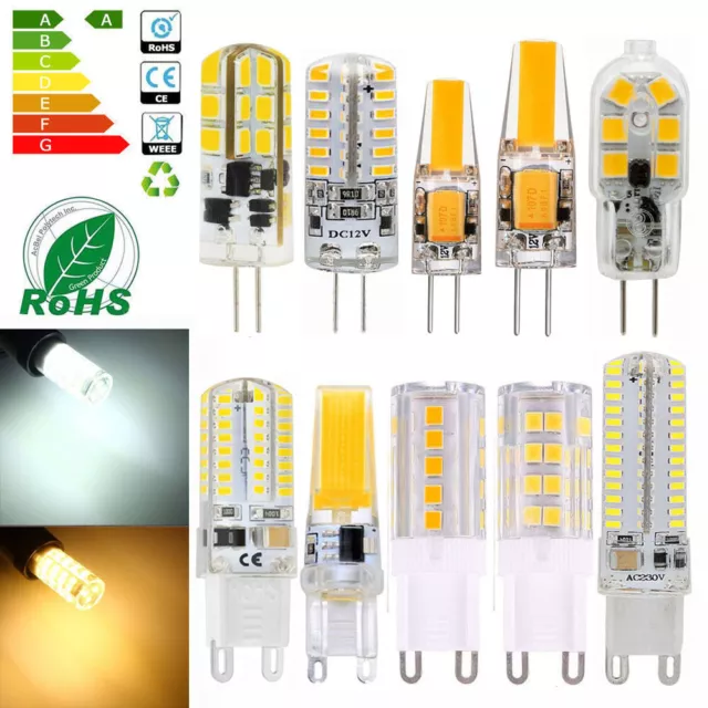 G4 G9 3W 5W 6W 8W 10W 12V 220V Dimmable LED COB Ampoule Remplacer Lampe Halogène