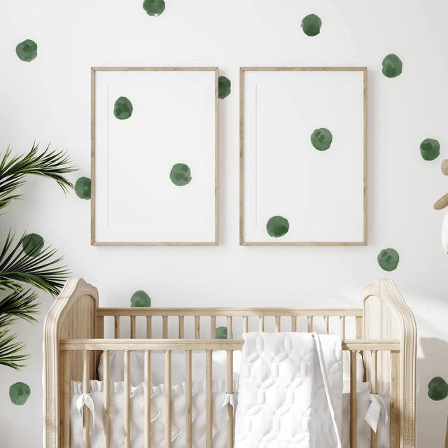 Blackish Green Polka Dots Wall Decals - Removable Stickers