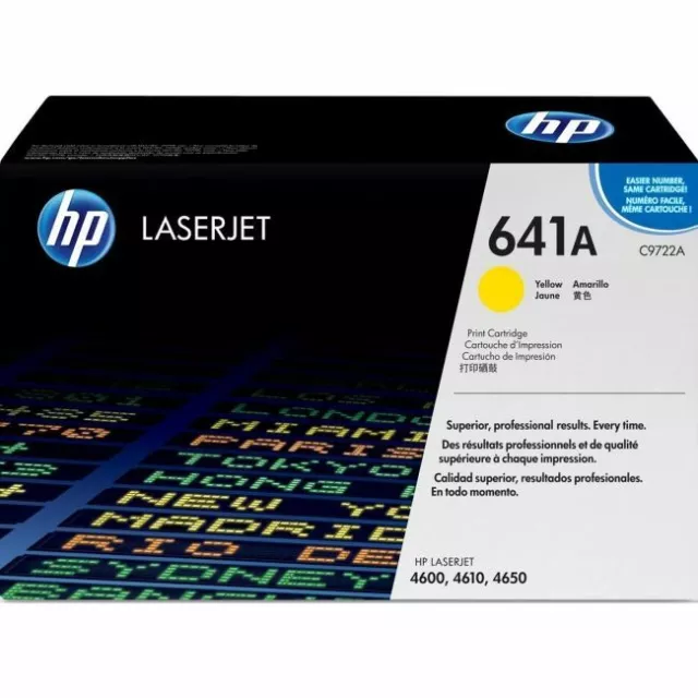 HP C9722A (641A) Yellow Genuine Original Laserjet Toner Cartridge VAT Invoice