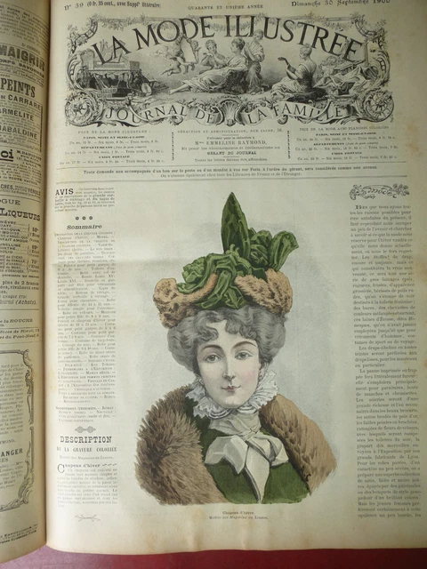 Journal La Mode Illustrée N°2 – 8 Janvier 1905, Vintage, Occasion, Origine France, Rare