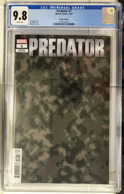 CGC 9.8🔥PREDATOR #1 1:200 Camouflage Incentive Trade Variant Marvel 2022🔥