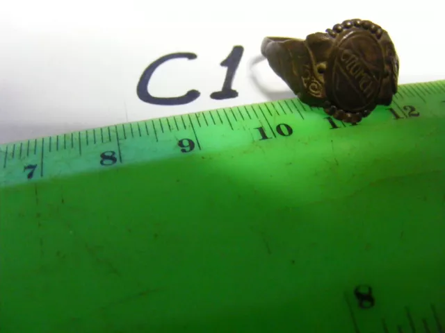 Copper ring  ..Cyrillic Inscription..CNOMEH(approx.)..probably 1890s.(C1)20mm.