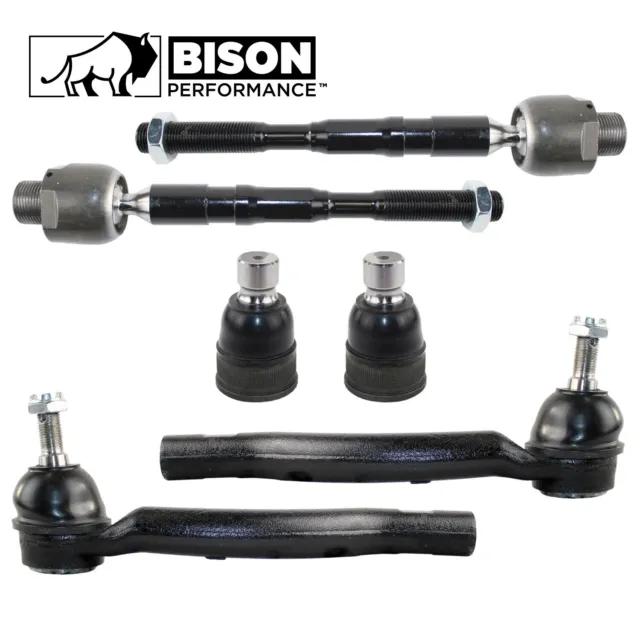 Bison Performance 6pc Front Tie Rod End and Lower Ball Joint Kit For Edge MKX