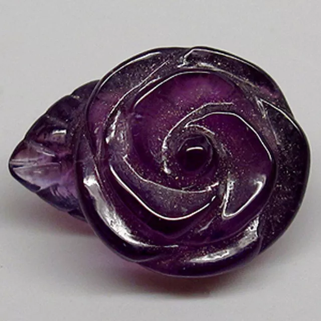 LUXURIOUS! 8.35ct.Top Handcraft Rose Carving Natural Unheated Purple Amethyst. 2