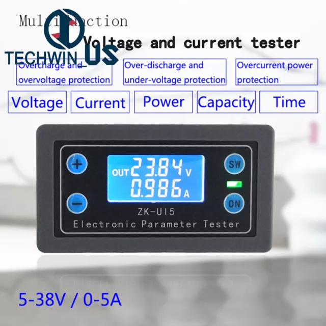 Voltage and current meter power capacity time undervoltage overvoltage aegis