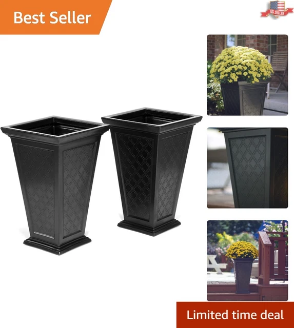 Casablanca Planter - Self-Watering, UV Resistant, Adjustable Liner - 2 Pack