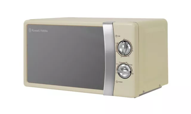 Russell Hobbs Cream Microwave Manual 17L 700W RHMM701C with 5 Power Levels