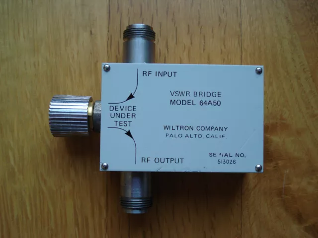 Wiltron VSSWR Bridge Mod 64A50, 2-8 GHz, Directivity 42 dB.