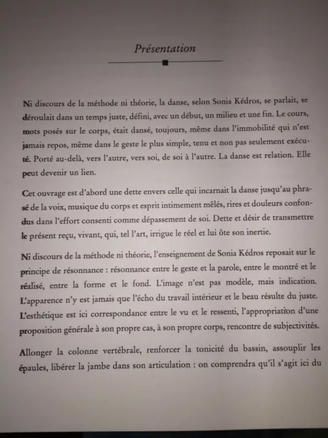 Le corps et les jours par Sonia Kédros | exercices danse 3