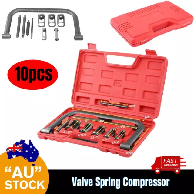 10X Valve Spring Compressor Tool Kit for Car Motorcycle Petrol Engines Vehicle 3