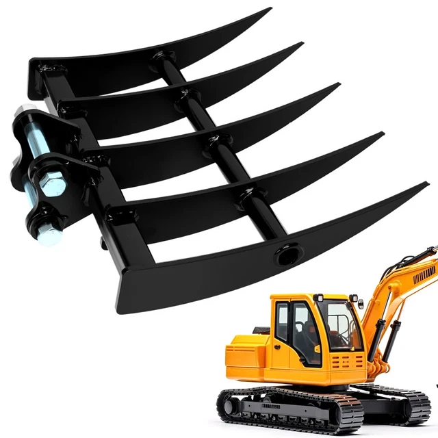 DIGGERS METAL BACKHOE Rake Mini Excavator Attachment Rake For Land ...