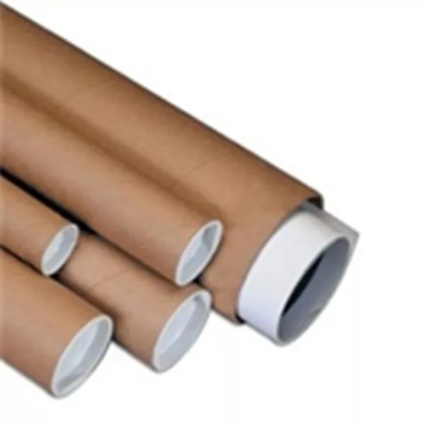 Kraft Shipping Mailing Brown Tube 1-1/2x24 w/ End Cap Plugs 50