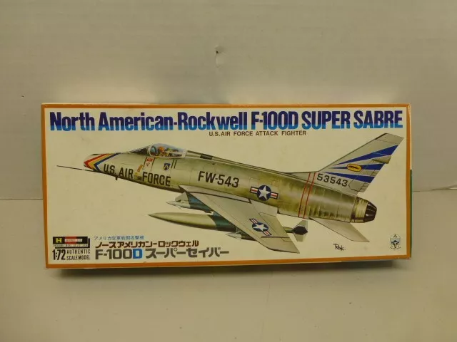 Hasegawa USAF North American Rockwell F-100D Super Sabre 1:72 Scale Model NEW