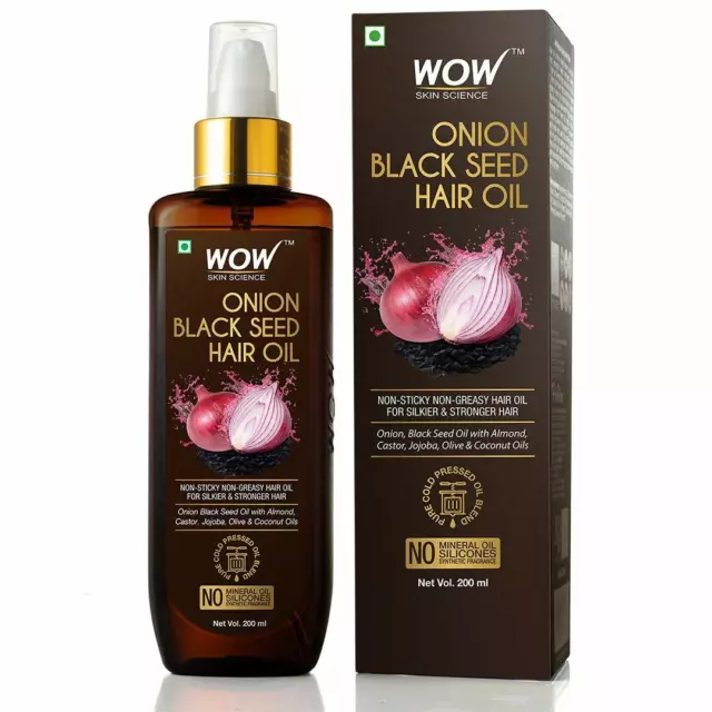 WOW Peau Science Oignon Graine Noire Cheveux Huile - Contrôle Chute de - 200ml