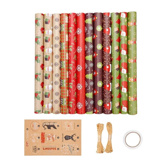 2X(12 Pack Geschenk Papier BöGen, für Weihnachten Geburt Feier Geschenk Papier S