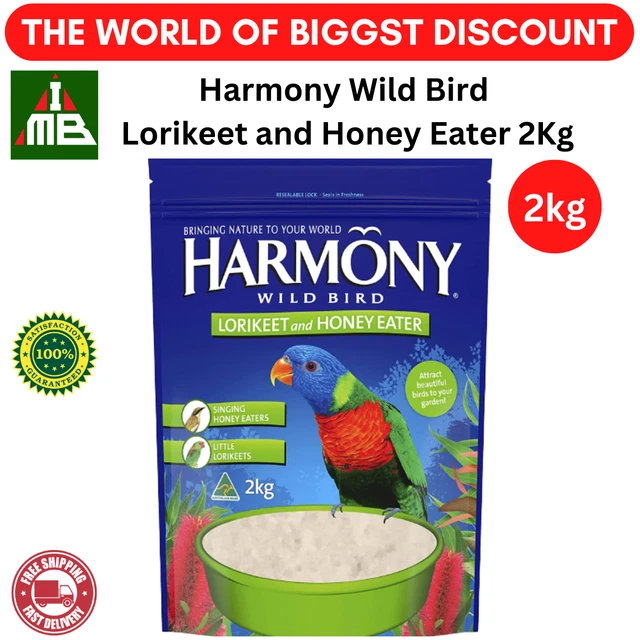 Harmony Wild Bird Lorikeet and Honey Eater 2Kg | BRAND NEW | FREE SHIPPING AU