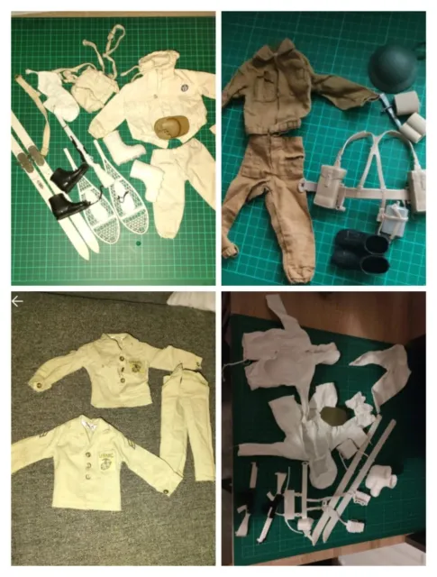 Vintage Action Man Palitoy - Military Job Lot Bundle - Spares & Repairs 4 Sets!!