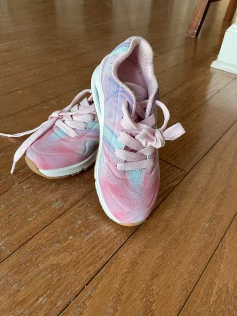 Skechers Kids Shoes Girls Pink Blue Sneakers Shoes Size 12 Youth