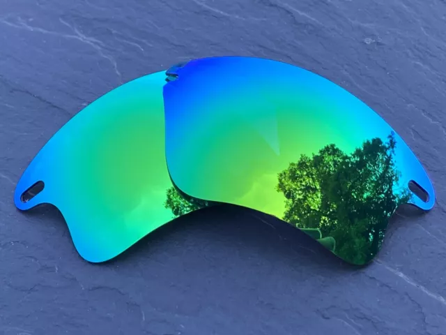 Green Mirror Polarised Replacement Lenses For Oakley Fast Jacket Xl