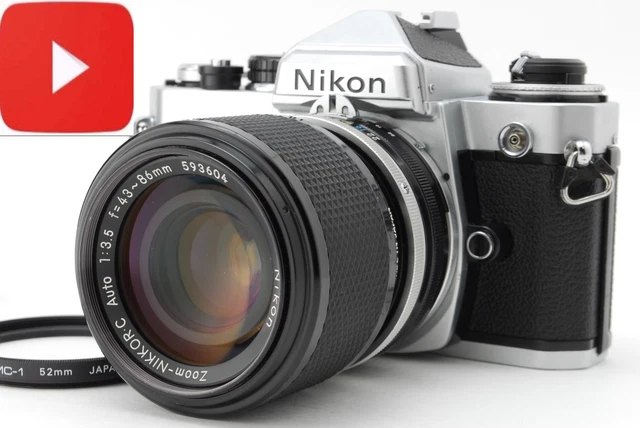 MINT] NIKON FE Silver Chrome 35mm SLR Film Camera Body Only Tested