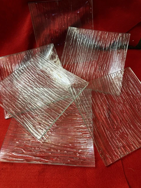 FIORIRA UN GIARDINO 6 Assiettes en verre transparent borosilicaté Diamètre 25cm