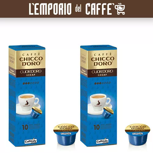 Caffè Caffitaly Chicco d'Oro Cuor d'Oro Decaffeinato 100 Capsule -100% Originale