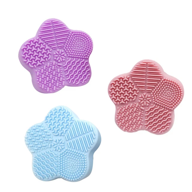 3 pz applicatore trucco in silicone pad per pulizia spazzole strumento gel di ciottoli