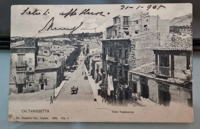 Cartolina Caltanissetta - Viale Testasecca Fp/ Vg