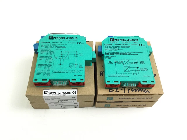 Set da 4 trasmettitori Pepperl + Fuchs 2 x KFD2-STC4-Ex1, 2 x KFD2-CR-Ex1.20-200 in IMBALLO ORIGINALE